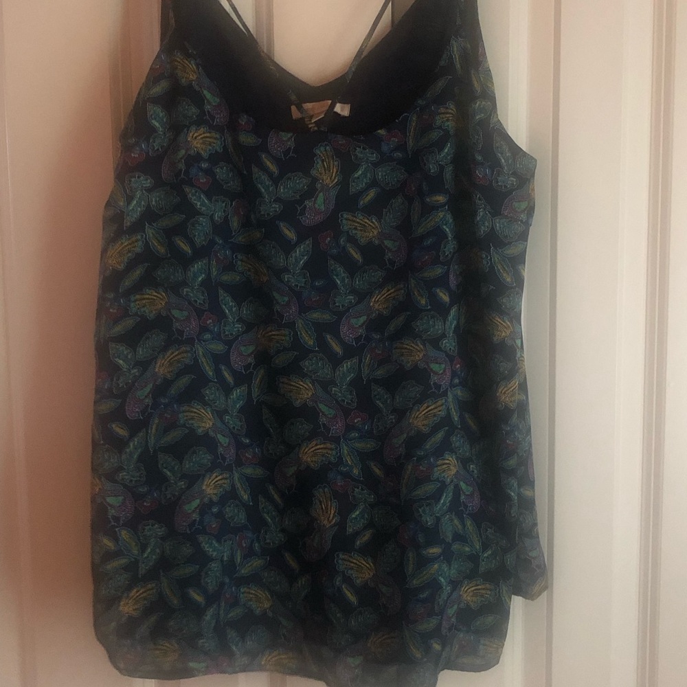 Skies are blue strappy blouse XL NWT
